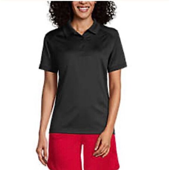 Lands’ End School Uniform Rapid Dry Polo - Black - Size Large - Picture 1 of 10